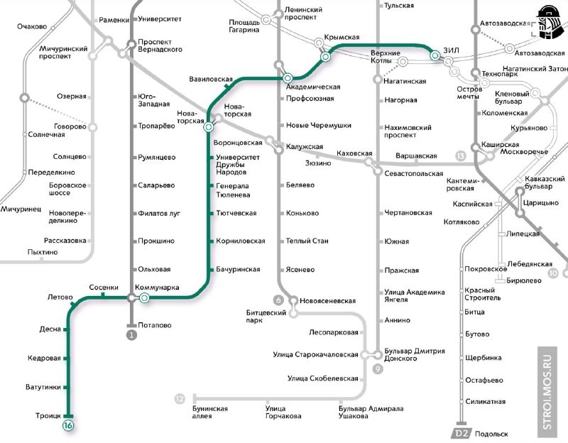 🚉 К концу 2024 года новая Троицкая ветка будет уже частично введена в эксплуатацию.