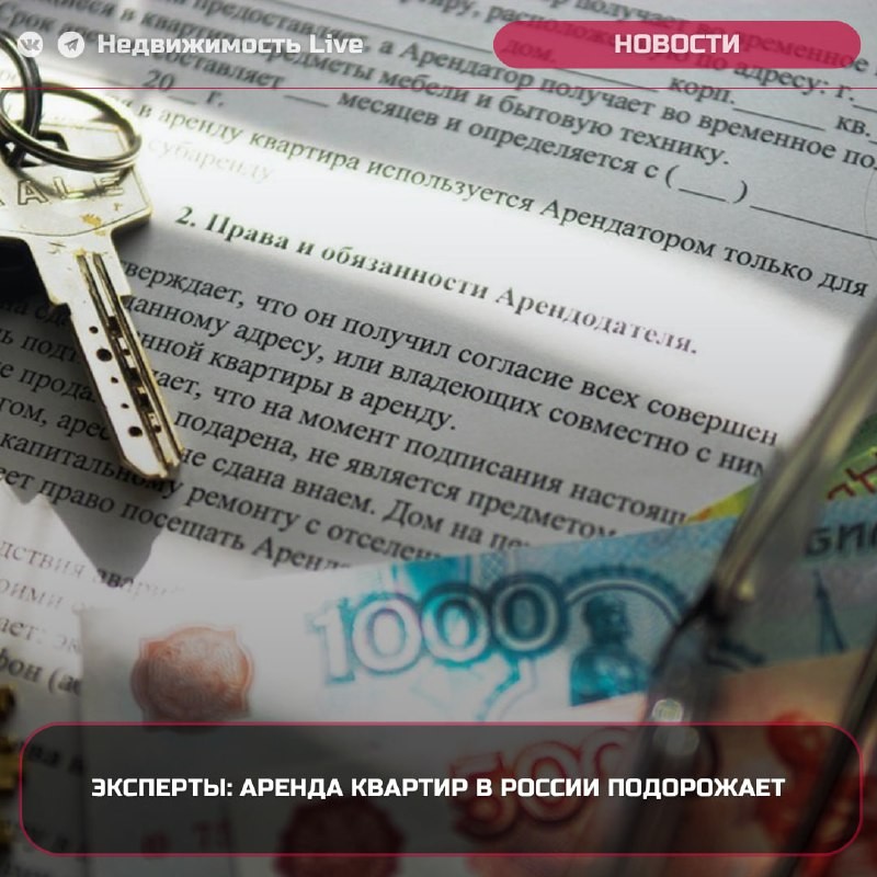 📈 ℹ️ В 2025 году аренда квартир в России может вырасти на 20-25%.