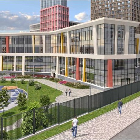 ГК ФСК в Хорошево-Мневниках завершила конструктив новой школы.