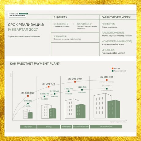 Payment plan  «Новых Академиков».