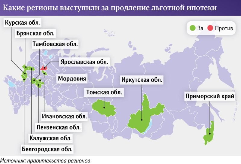 📍Власти регионов заявили, что завершение программы создаст перспективу заморозки начатых проектов.