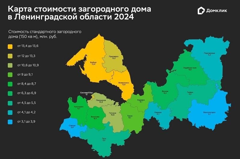 Наиболее бюджетные предложения в Московской области на востоке и юго-востоке, в ЛО в Бокситогорске, Сланцах и Киришах.