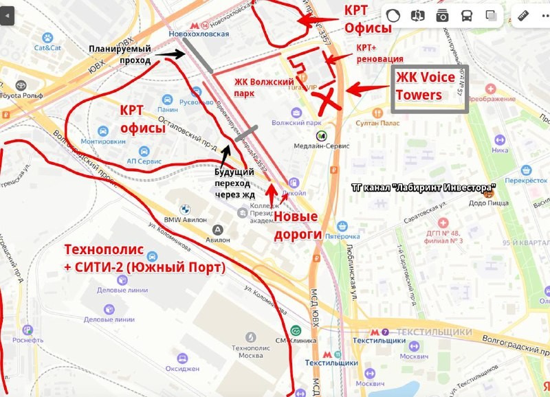 📍 ЖК «Voice Towers», застройщик «3S Group». Адрес: Москва, проезд 1-й Грайвороновский, 2c12.